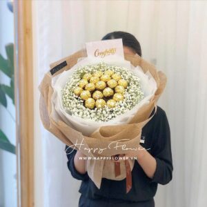 BABY WHITE FERRERO ROUND STYLE (size 20v, giấy nâu)