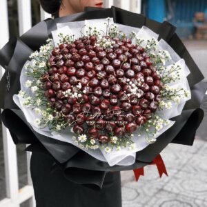 CHERRY KHỔNG LỒ (size 130 trái, giấy đen)