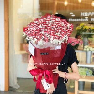 BÓ KITKAT ĐỎ 60T MIX BABY (giấy đỏ)