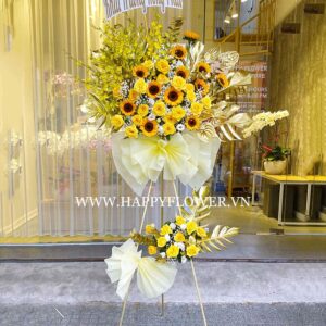 KỆ HOA SUNFLOWER MIX GOLD LEAF