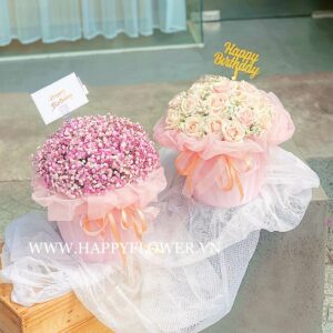 LOVELY BOX MIX BABY PINK (giấy voan hồng)