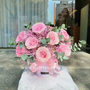 HỘP HOA CHRISTA MIX BABY PINK