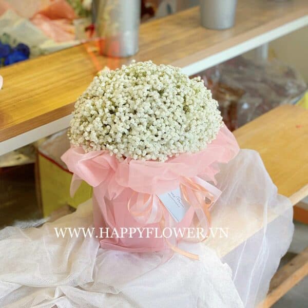 LOVELY BOX MIX BABY WHITE (giấy voan hồng)